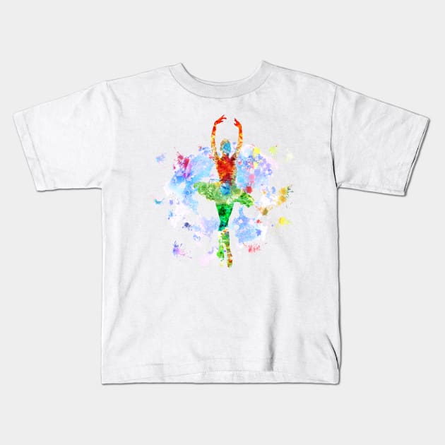 Ballerina Kids T-Shirt by ngmx